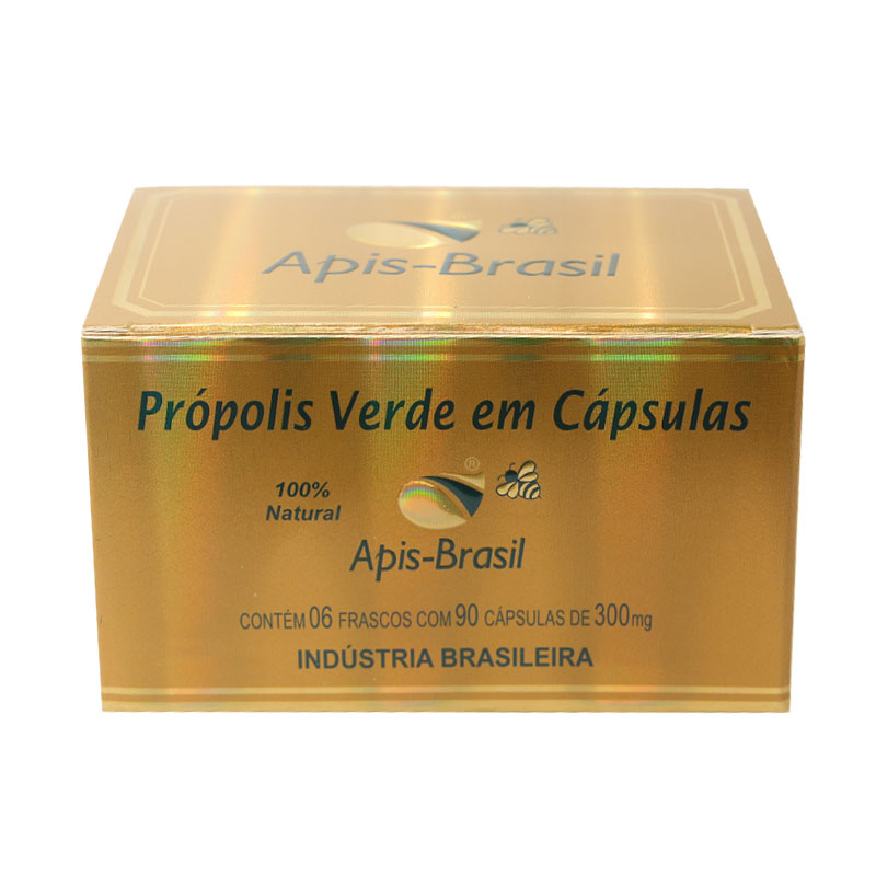 贝利美蜂胶整盒6瓶巴西Apis Brasil亚碧斯金装绿蜂胶胶囊高端