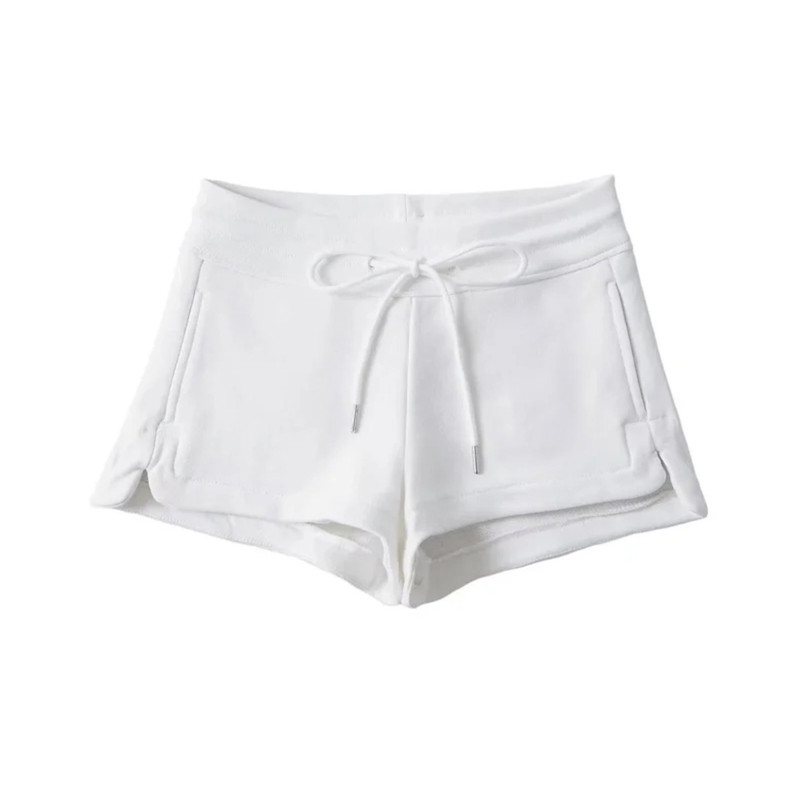 辣妹白色低腰居家休闲短裤女外穿