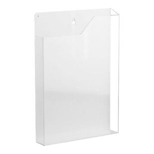 A4挂墙亚克力文件夹资料盒宣传单收纳架文件盒书报存放盒展示架目录架墙上商务墙壁挂式加厚版文档凭证储物盒