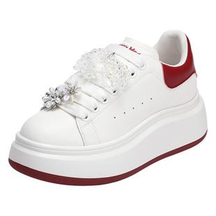 saturdaymode女鞋厚底小白鞋2026春季爆款学院风舒适运动休闲鞋子