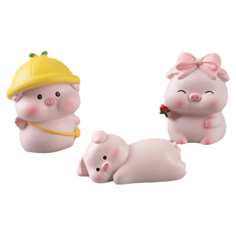 迷你小猪猪摆件可爱车载