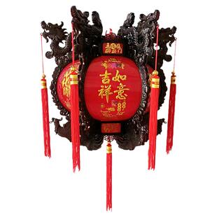 七彩旋转走马灯新年春节日乔迁大门中式仿古宫灯六角龙灯阳台灯笼