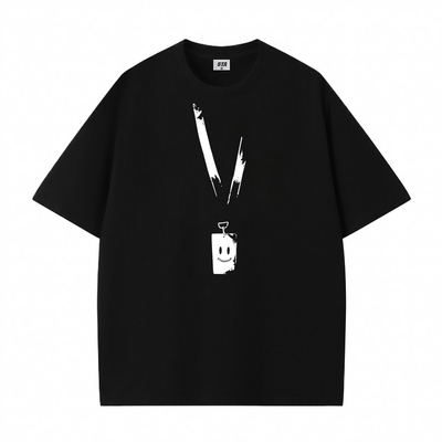 STA旗舰店美式潮牌重磅纯棉短袖男女夏季复古高街情侣宽松黑色t恤