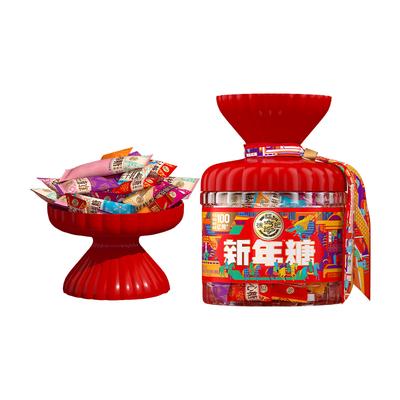徐福记新年糖桶装420g过年糖果