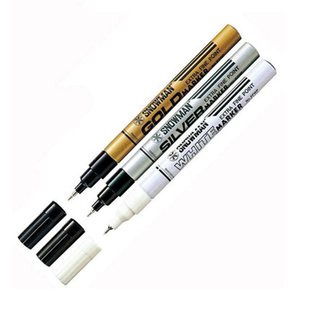 日本SNOWMAN雪人油漆笔 无铅无卤 环保笔 速干不掉色 针头0.5mm