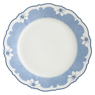 穆尼 欧式蓝色陶瓷餐盘中古风高颜值精致家用欧式甜品蛋糕西餐盘