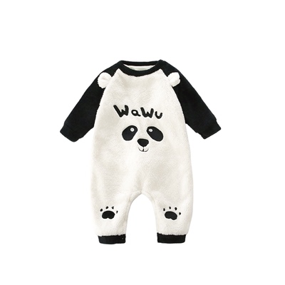 法兰绒秋冬款可爱熊猫加厚双层