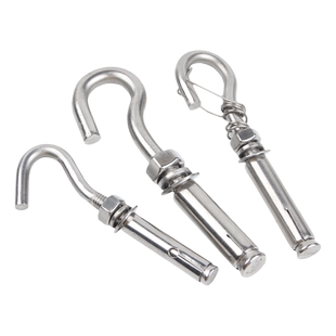 电热水器膨胀挂勾螺丝304不锈钢加长螺栓彩锌吊环拉爆钩M10M12M16