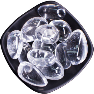 天然高品质白水晶碎石消磁净化石白水晶原石摆件白水晶净化消磁石