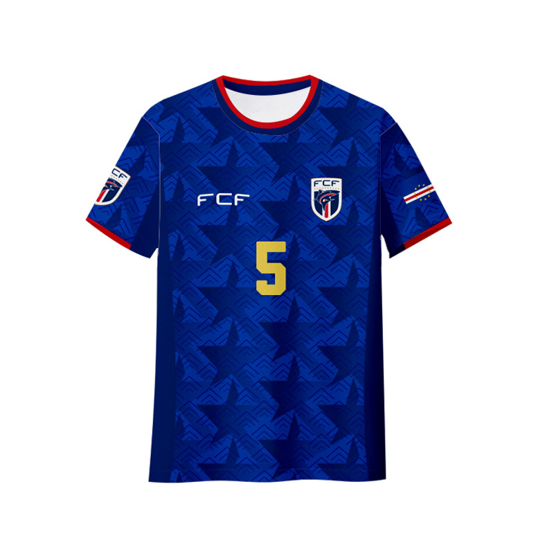 2026世界杯佛得角队服球员版足球衣服速干短袖T恤衫男女球迷半袖