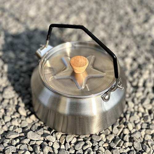 新款户外304不锈钢烧水壶露营炉具烧水茶壶野外便携式煮水壶 包邮