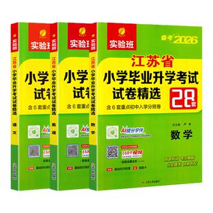 备考2026江苏省小学毕业升学考试试卷精选28套语文数学英语六年级小升初真题卷实验班考必胜13大市重点初中招生卷分班考试总复习