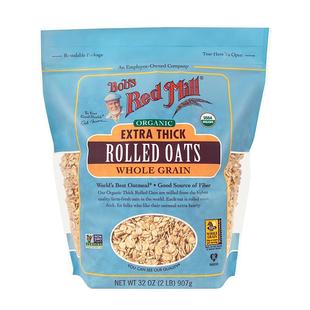 【自营】鲍勃红磨坊美国原装有机全谷物特厚燕麦片营养代餐早餐