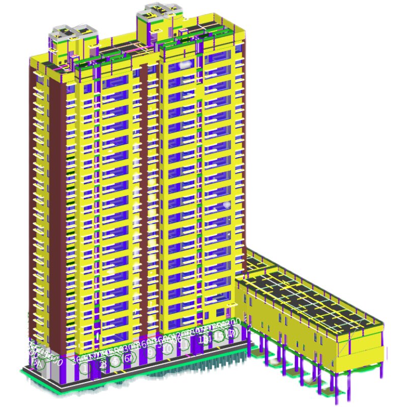 广联达建模代画GTJ代做BIM2D/3D绘图