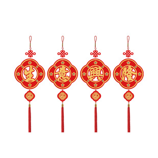 马年春节办公室小挂件店铺橱窗新年场景装饰公司前台生意兴隆挂饰