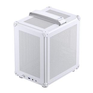 乔思伯C6 ITX白色机箱台式电脑立式办公桌面主机外壳透气网孔侧板