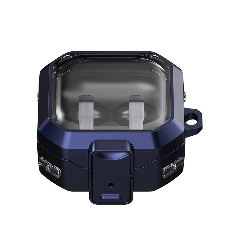 适用三星galaxy buds4pro保护壳透明buds4耳机壳buds4pro蓝牙耳机保护套新款带锁扣全包防摔机甲风