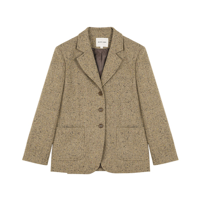 100羊毛呢子西装外套女