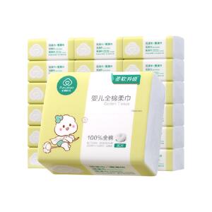 全棉时代婴儿棉柔巾80抽*18包