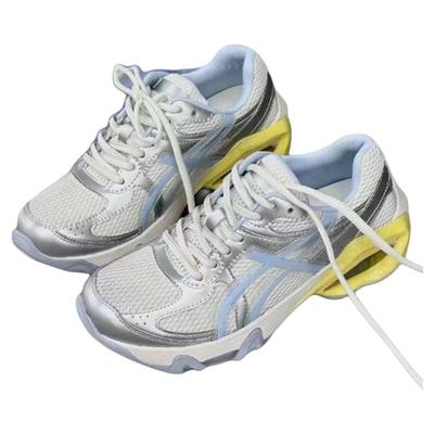 IDO时尚春天拼皮彩色老爹鞋女轻