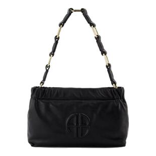 ANINE BING Kate黑色皮制小号单肩包