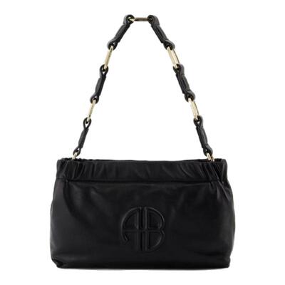 ANINE BING Kate黑色皮制小号单肩包