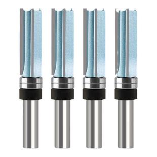 蓝科专业级钨钢三刃轴承直刀开槽刀修边刀双轴承柄带轴承四刃直刀