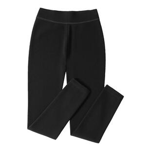 2025年秋冬打底裤女外穿高腰紧身加绒铅笔裤黑色弹力小脚瑜伽裤子