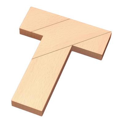 T字之谜益智玩具四巧板榉木拼板
