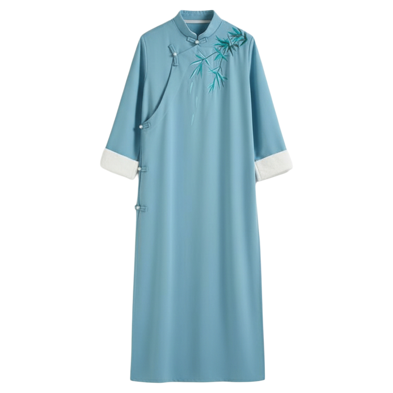 相声服大褂中式刺绣评书演出服