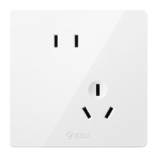 公牛插座开关插座空调16A插座五孔10A面板纯平大板暗装多孔G12白