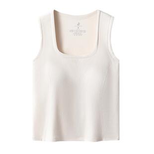 小野和子保暖背心带胸垫女贴身塑形加绒内衣秋冬新款修身大码打底