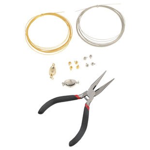 穿珍珠项链专用线绳和扣头配件材料diy手工小米珠串珠手链钢丝线