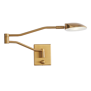 北欧卧室床头摇臂壁灯后现代客厅书房调光护眼阅读灯带开关可旋转