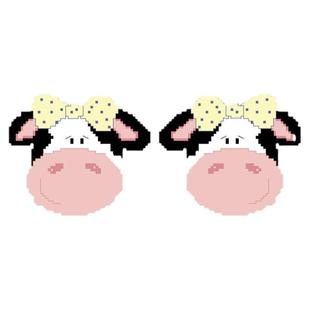 钥匙扣手机链双面绣十字绣挂件蝴蝶母牛