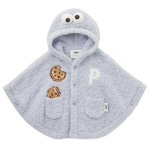gelato pique秋冬婴儿睡衣芝麻街甜饼怪连帽斗篷PBNT245401