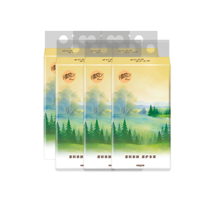 清风纯柔挂抽4层250抽6提悬挂式抽纸大包面巾纸原生木浆厕纸实惠