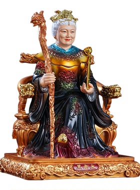 12寸工艺品奶奶黑老太白老太树脂