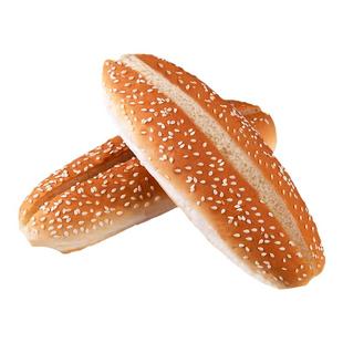 嘉顿白芝麻热狗面包胚550g9个装大面包儿童早餐汉堡包商用家用