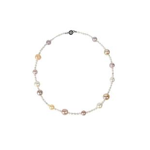 天然彩色糖纸皱皮巴洛克糖果珍珠项链野生keshi颈链 亲子款母女链