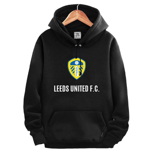 利兹联队服球迷服足球衣服连帽卫衣薄款男女加绒外套运动服带帽衫