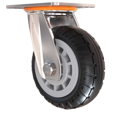 静音橡胶轮万向轮脚轮34568寸轮