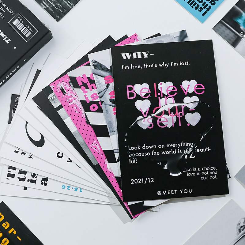 霁旅寓见诚品礼物未知创意韩卡时遇见明信片留言的祝福简约系列系