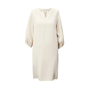 LESS夏季桑蚕真丝裙子女简约休闲宽松套头中袖连衣裙2N4G13510