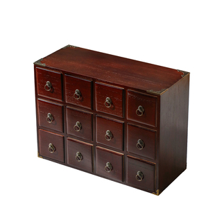 实木家用小药柜可定制家庭斗子中药分类精油收纳柜木制药品收纳箱