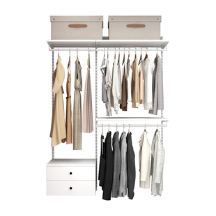 美达斯莱恩步入式衣帽间开放式金属衣柜卧室折叠门定制环保砌墙柜