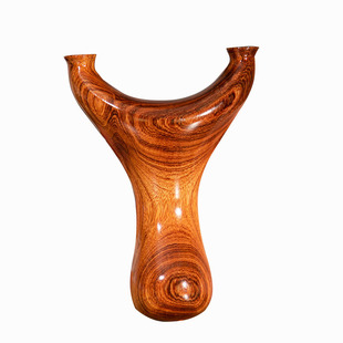 狮嘴兽弹弓龅牙扁皮实木质原木纯手工制加大弓门户外精准弹工包邮