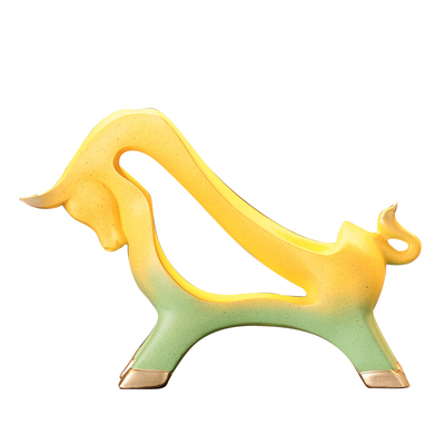 高级感牛气冲天红酒架装饰品摆件