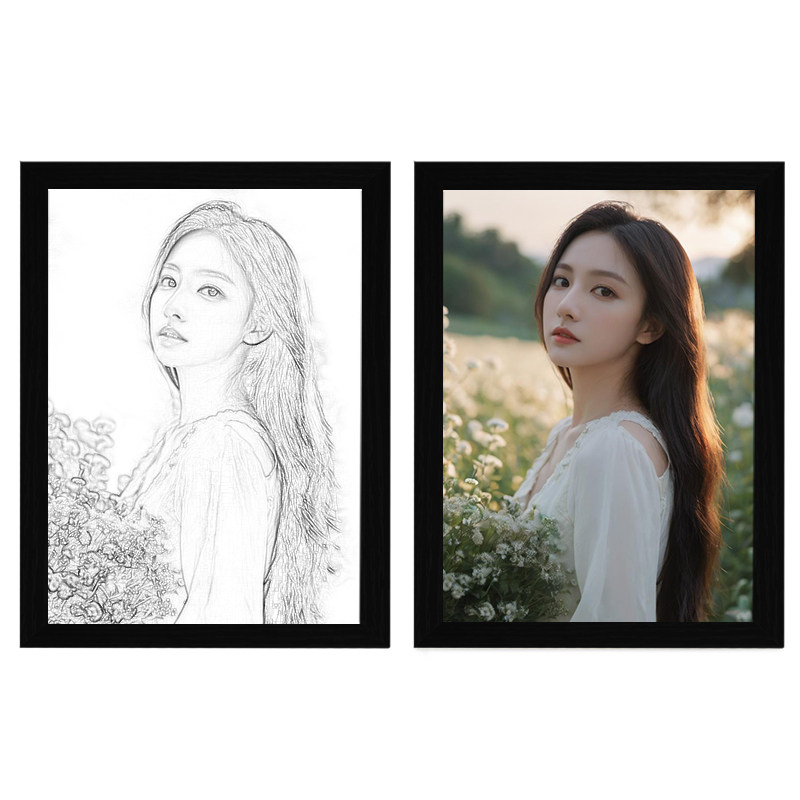 照片定制diy灯光画礼物装饰画