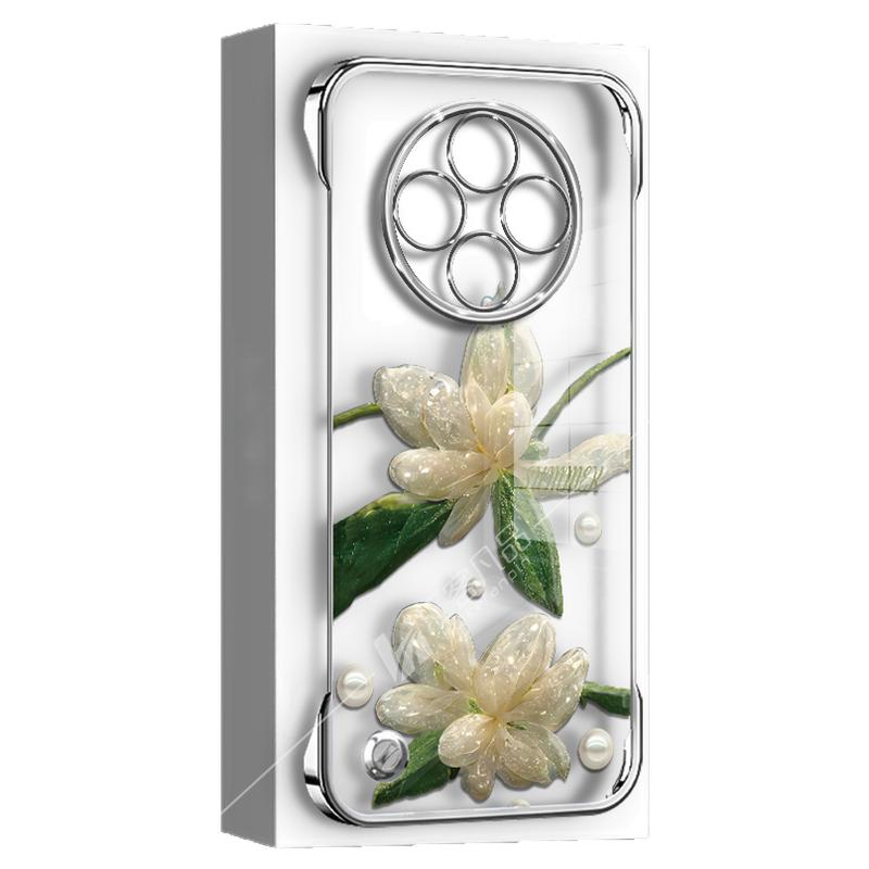 适用于OPPOA3Pro手机壳A2Pro保护套A97水晶花A5Pro女高级感A96防摔轻奢A72潮新款创意透明镜头全包电镀无边框